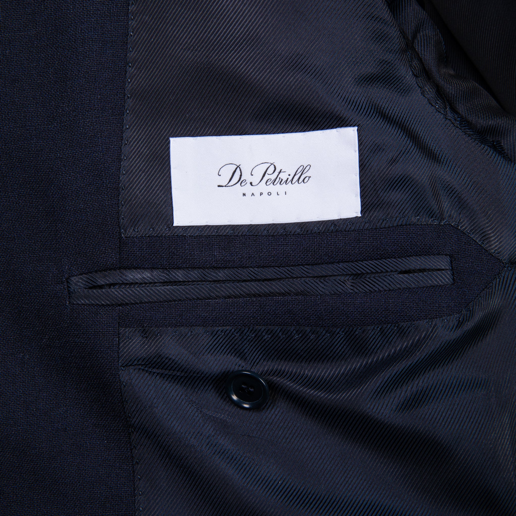 De Petrillo x Frans Boone Possilipo Jacket Fox Flannel Navy Blue Hopsack