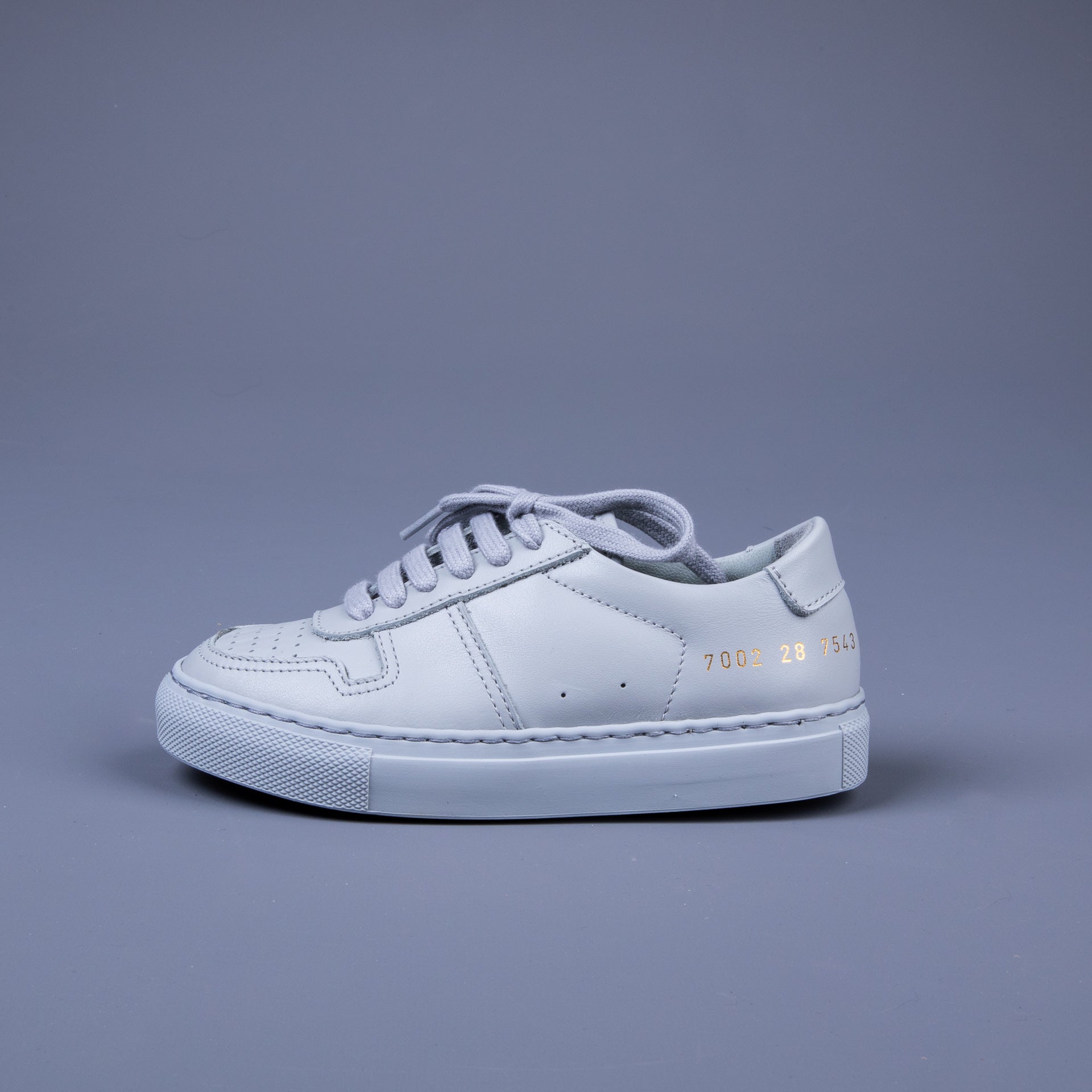 Common Projects Kids Bball Low in Leather Grey
