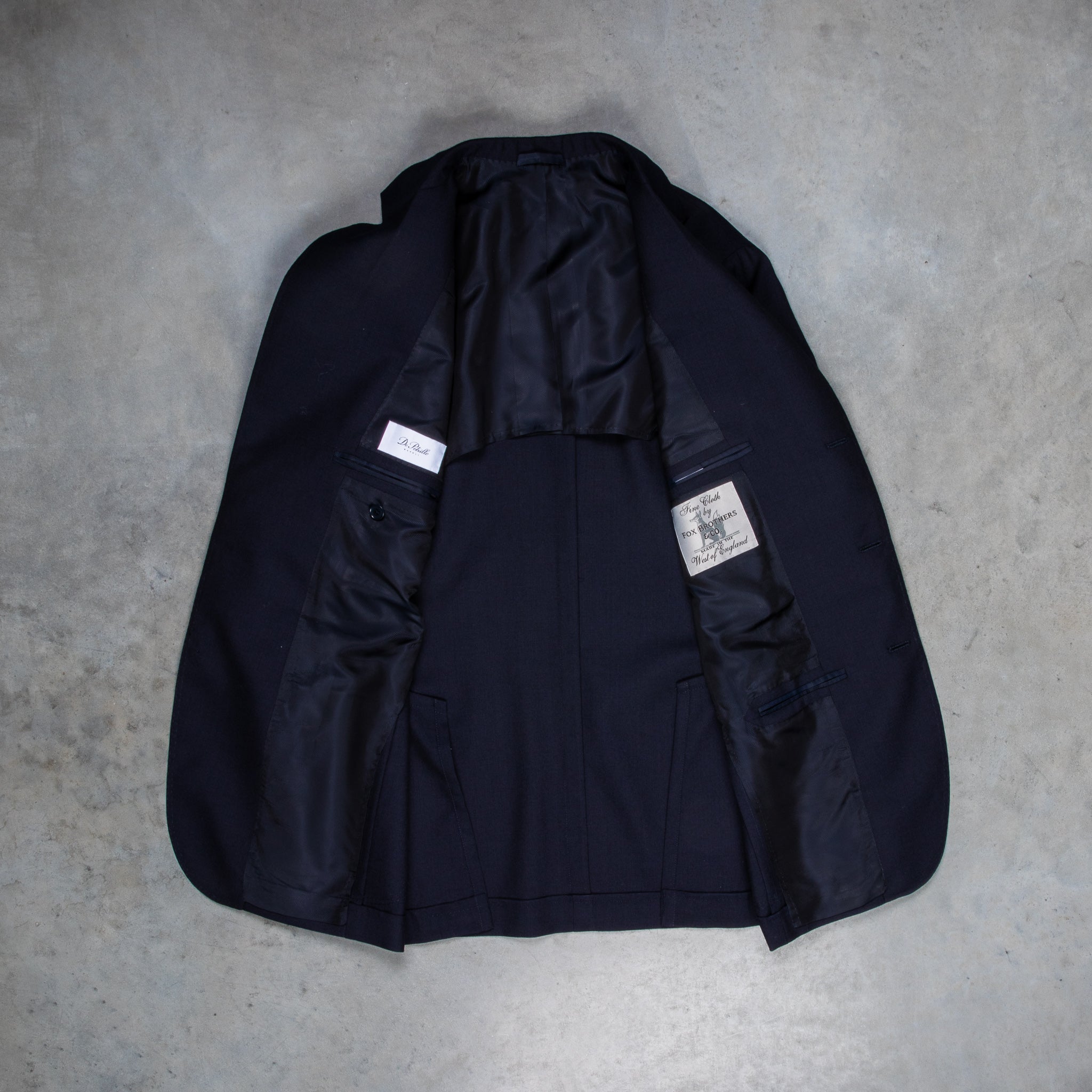 De Petrillo x Frans Boone Possilipo Jacket Fox Flannel Navy Blue Hopsack