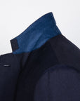 De Petrillo x Frans Boone Possilipo Jacket Fox Flannel Navy Blue Hopsack