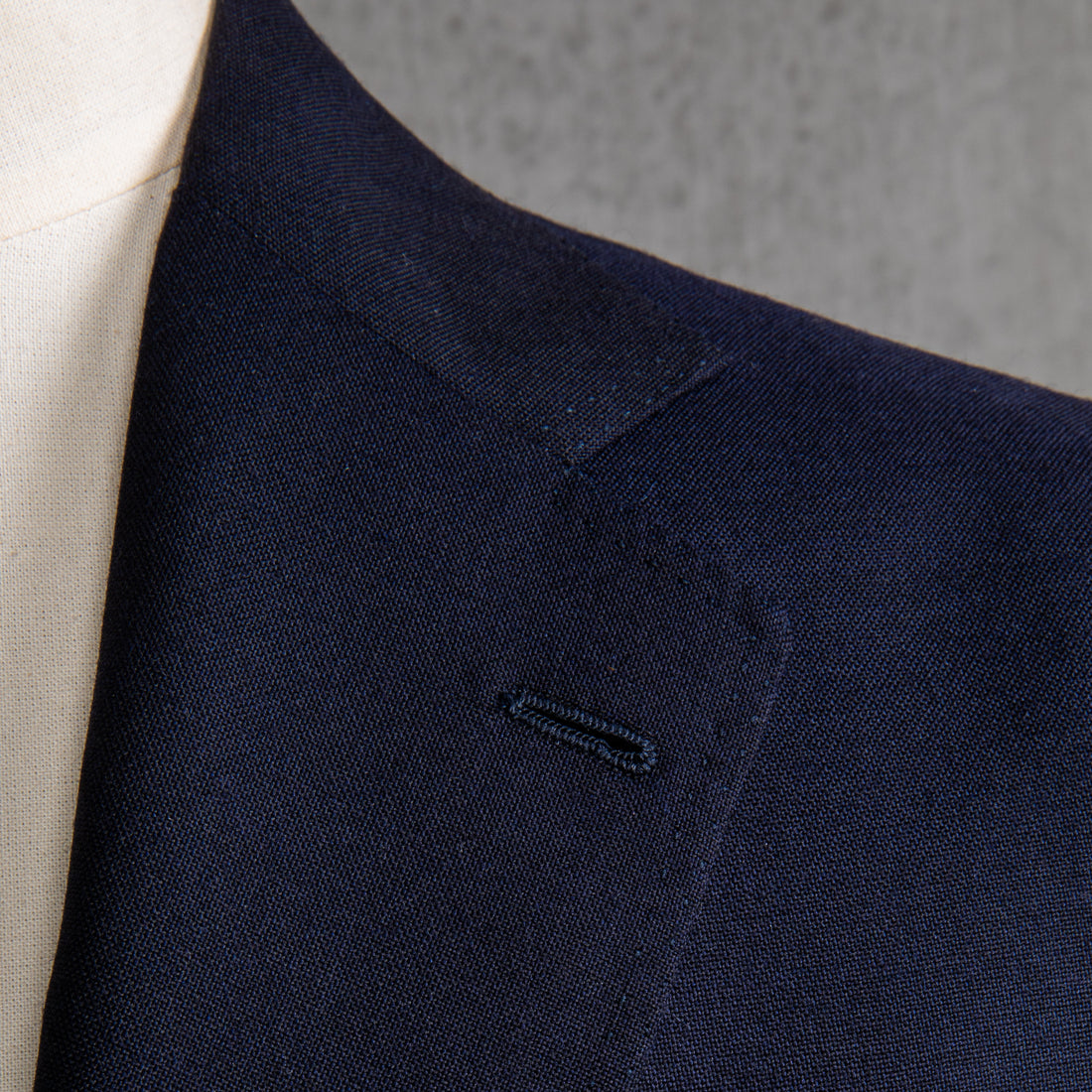 De Petrillo x Frans Boone Possilipo Jacket Fox Flannel Navy Blue Hopsack