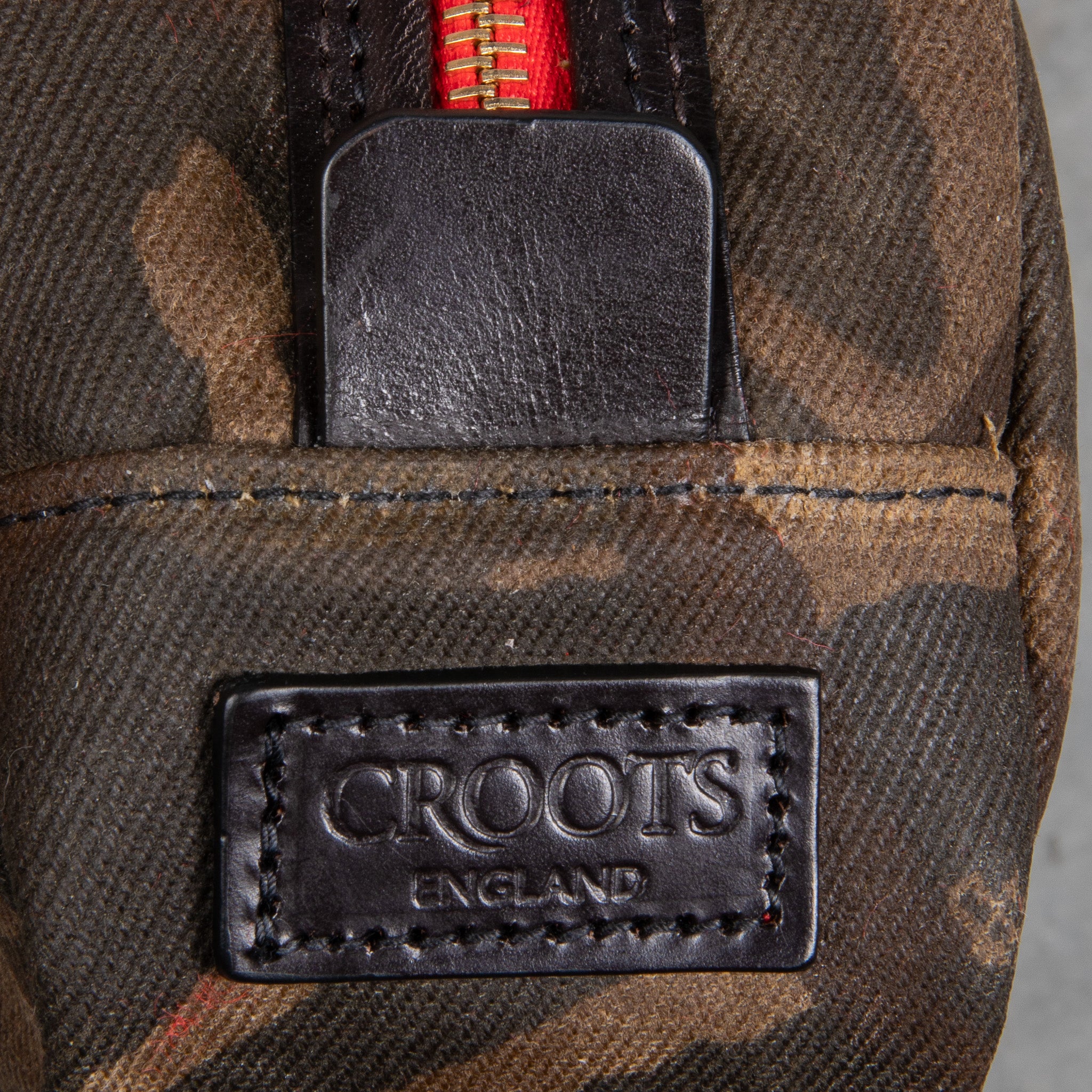 Croots Waxed Canvas Wash Bag Camo