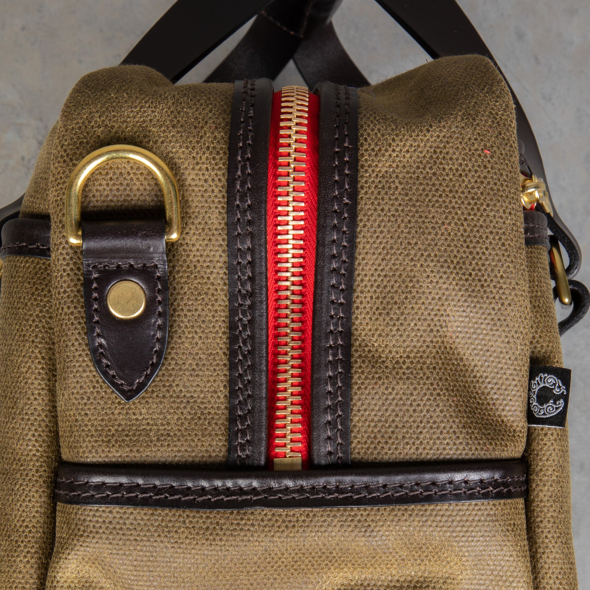 Croots Vintage Waxed Canvas Traveller Bag Olive