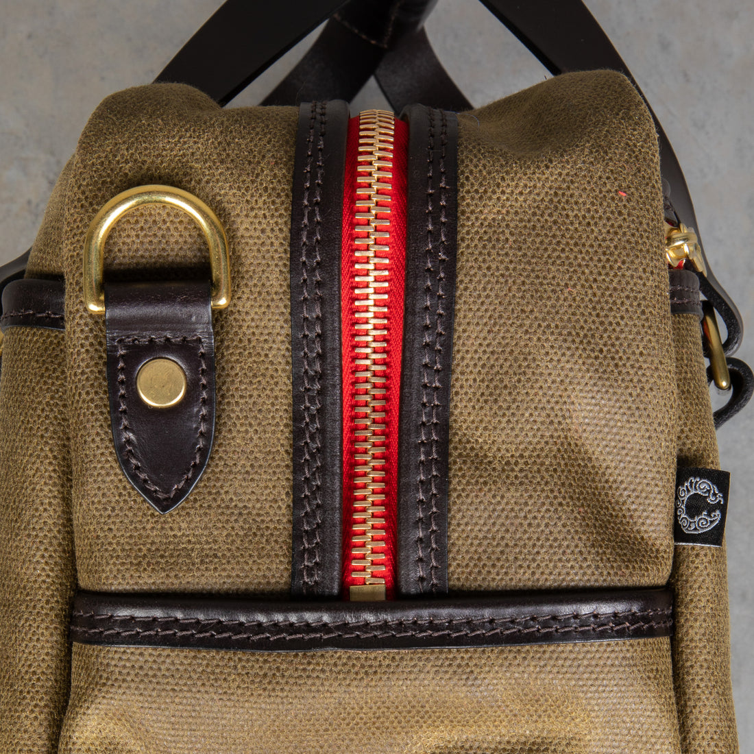 Croots Vintage Waxed Canvas Traveller Bag Olive