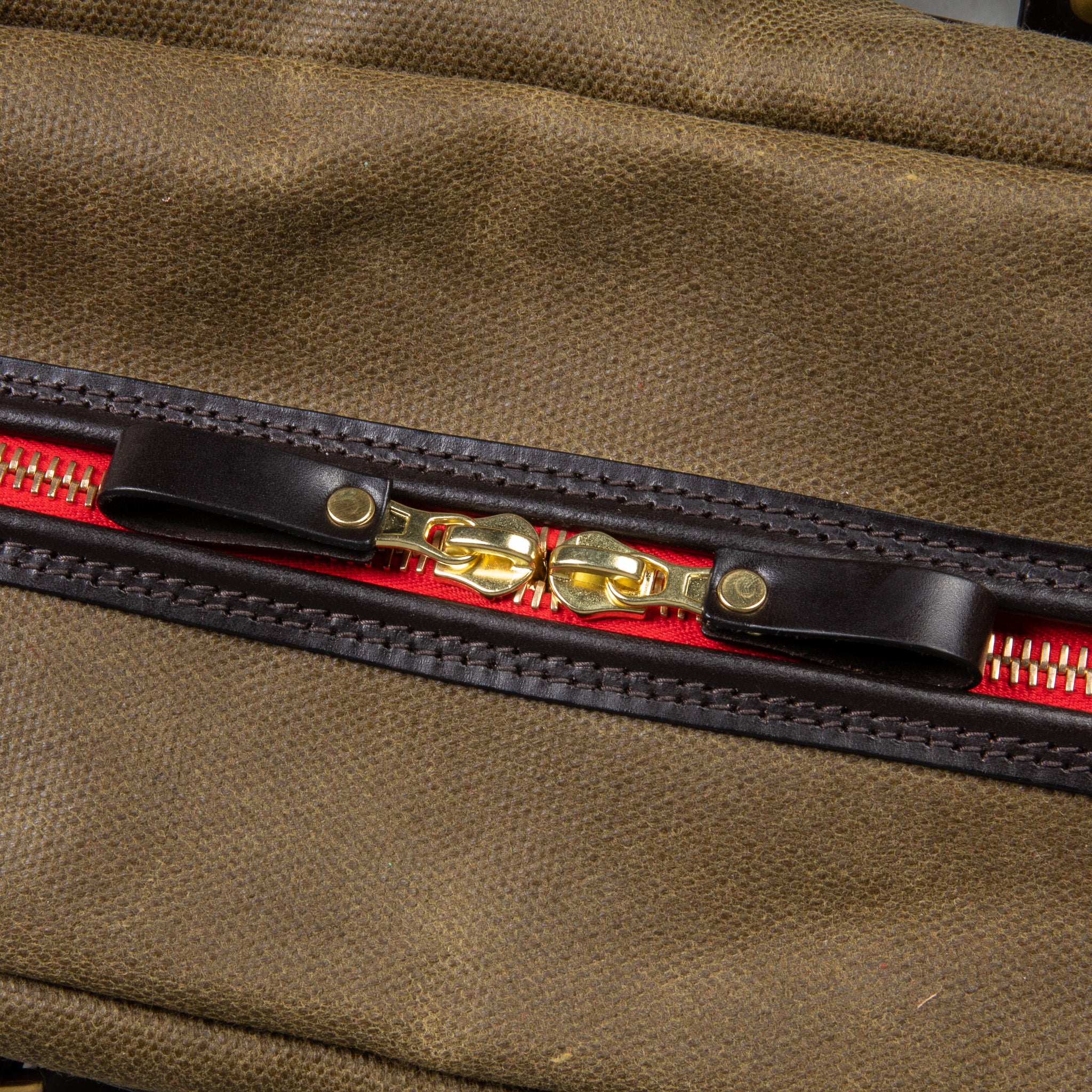 Croots Vintage Waxed Canvas Traveller Bag Olive