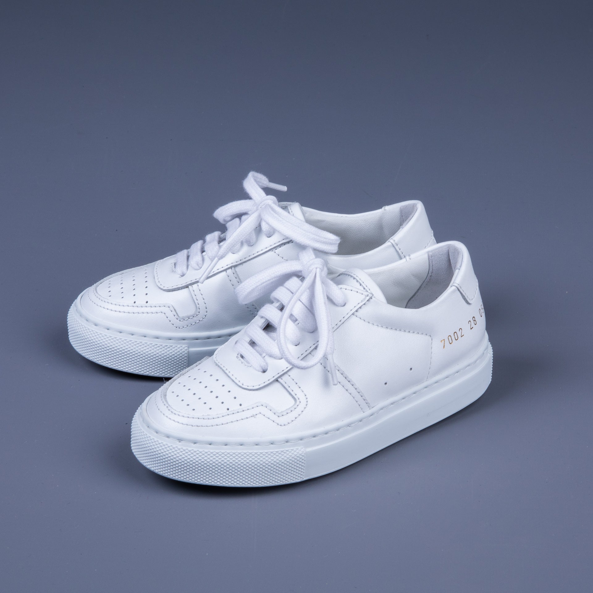 Common Projects Kids Bball Low in Leather White