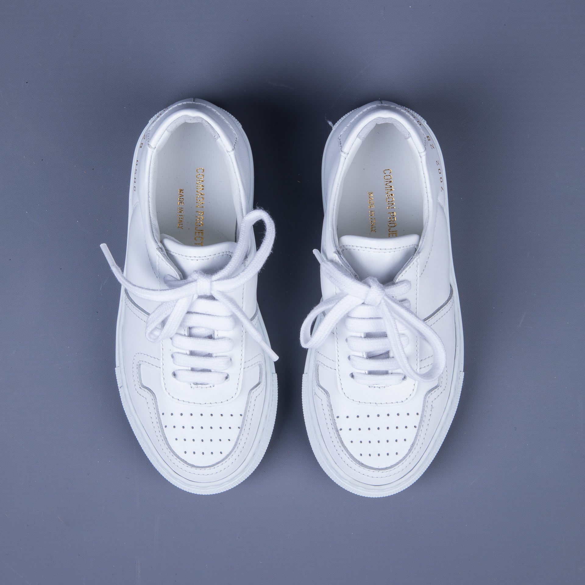 Common Projects Kids Bball Low in Leather White