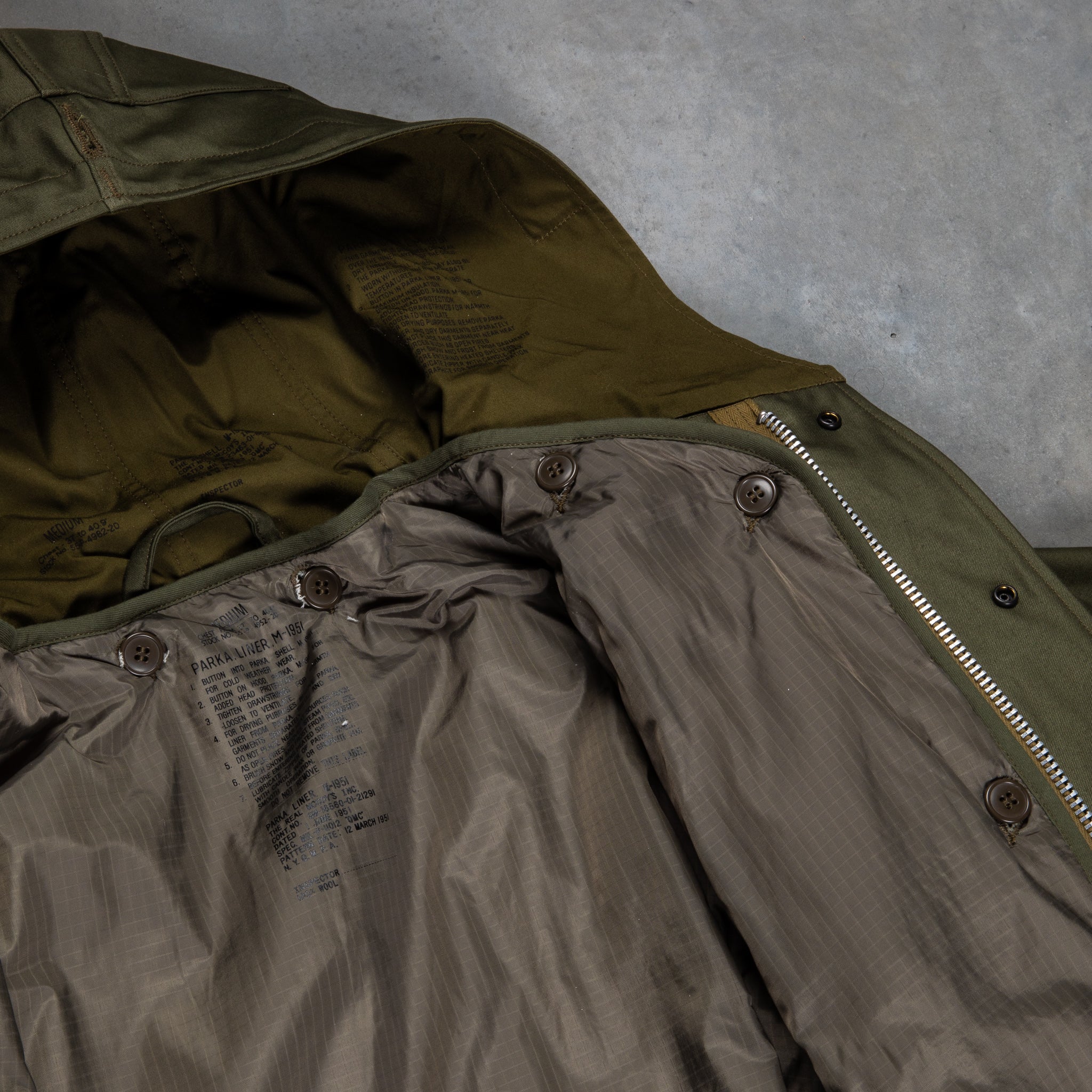 The Real McCoy's Parka, Liner M-1951 – Frans Boone Store