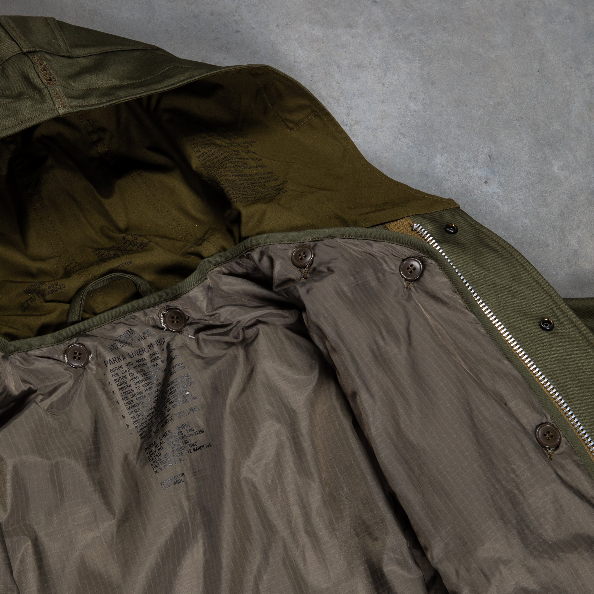 The Real McCoy&#39;s Parka, Liner M-1951