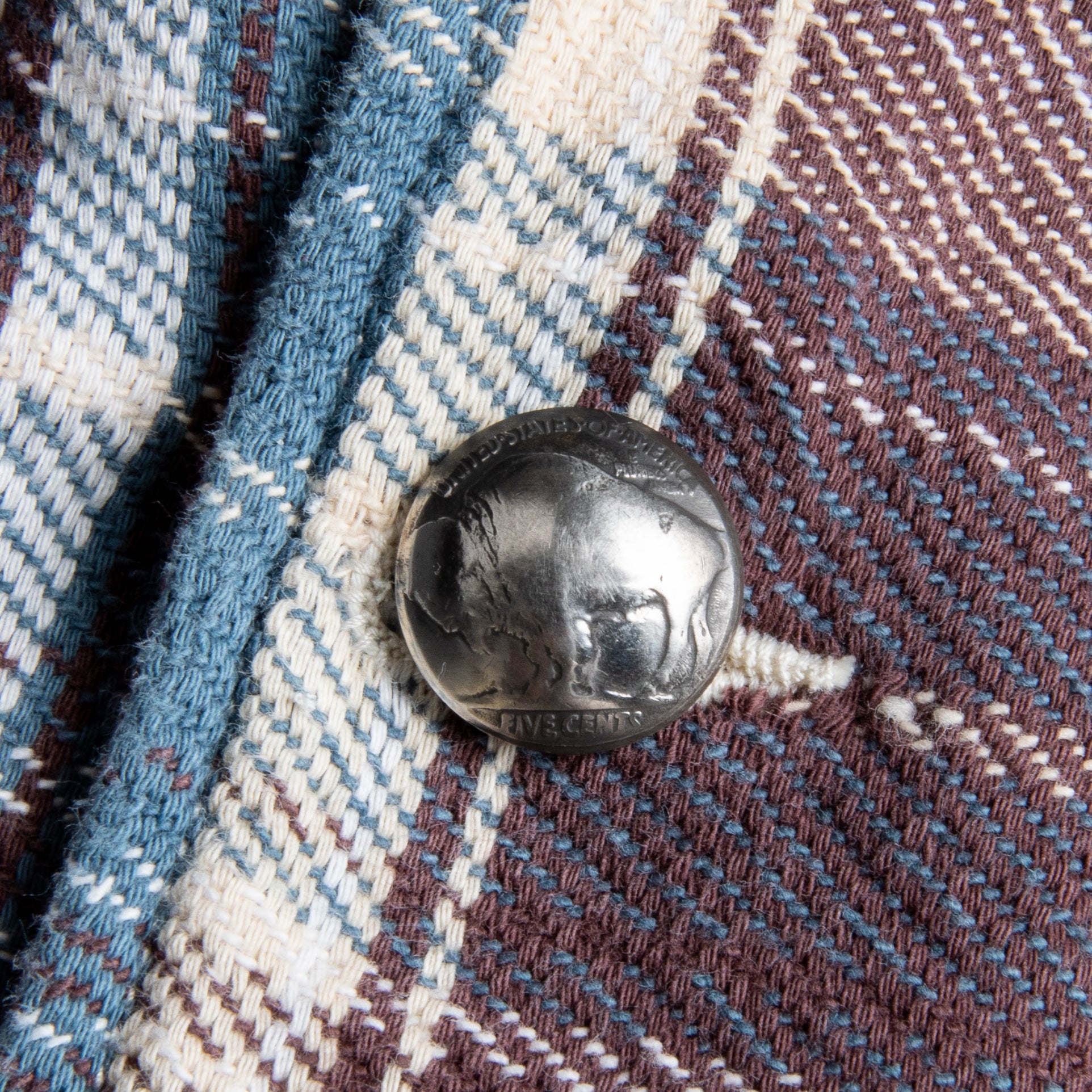 Remi Relief twill checked wide shirt brown – Frans Boone Store