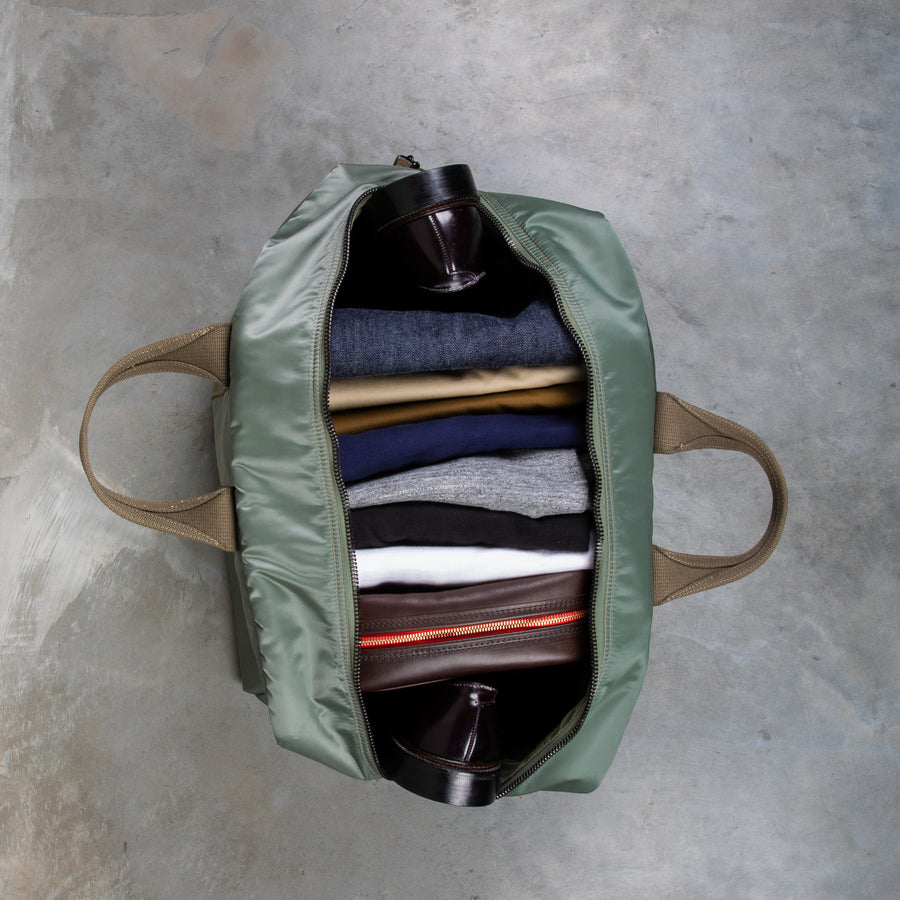 The Real McCoy's Aviator Kit Bag Nylon Sage Green