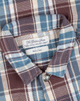 Remi Relief twill checked wide shirt brown