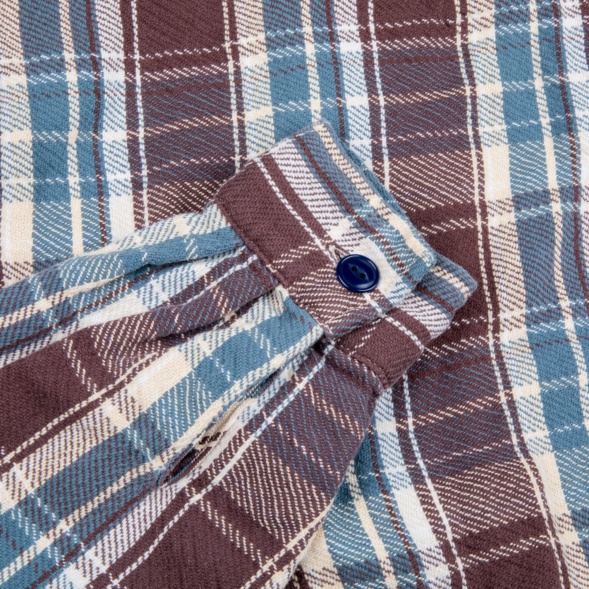 Remi Relief twill checked wide shirt brown