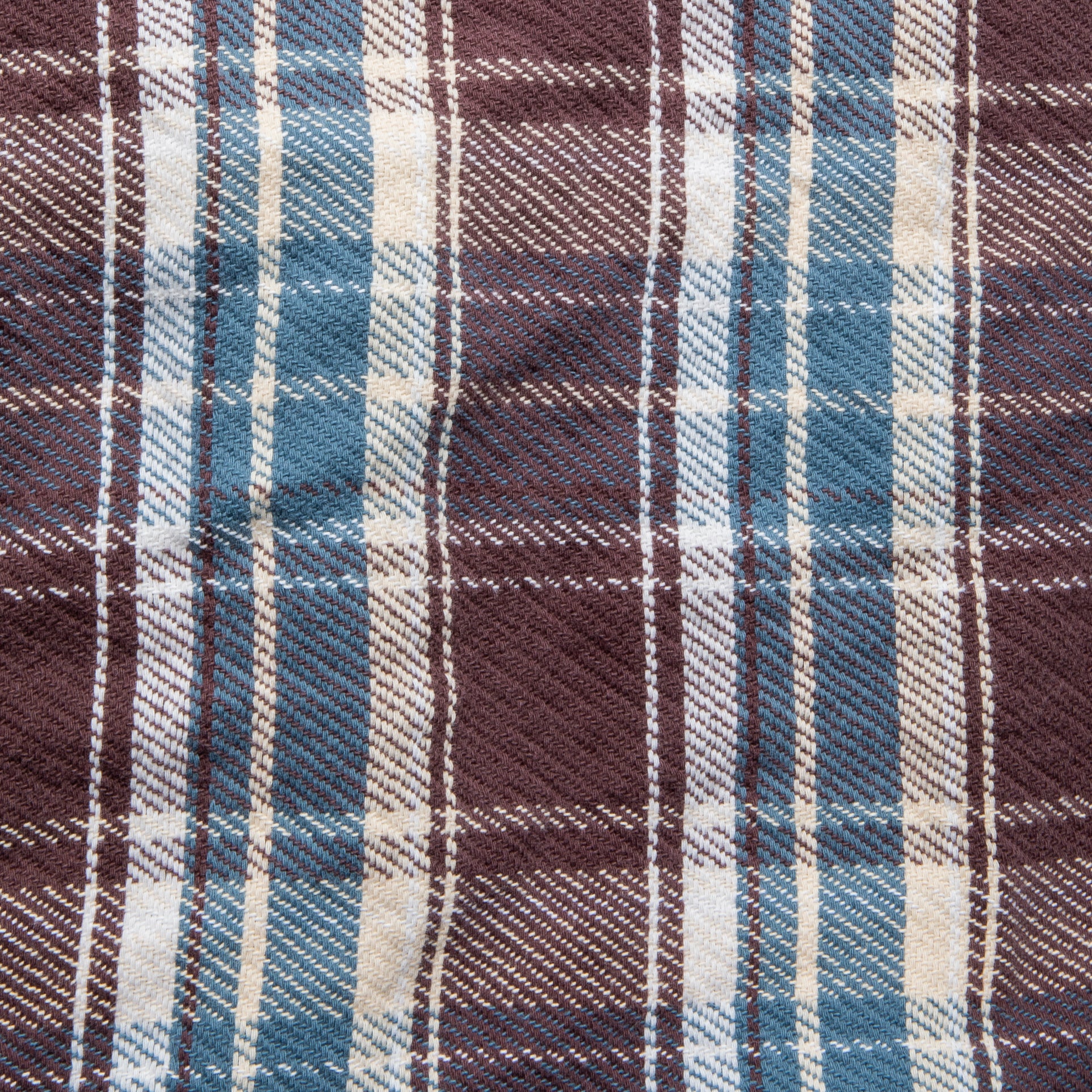 Remi Relief twill checked wide shirt brown – Frans Boone Store