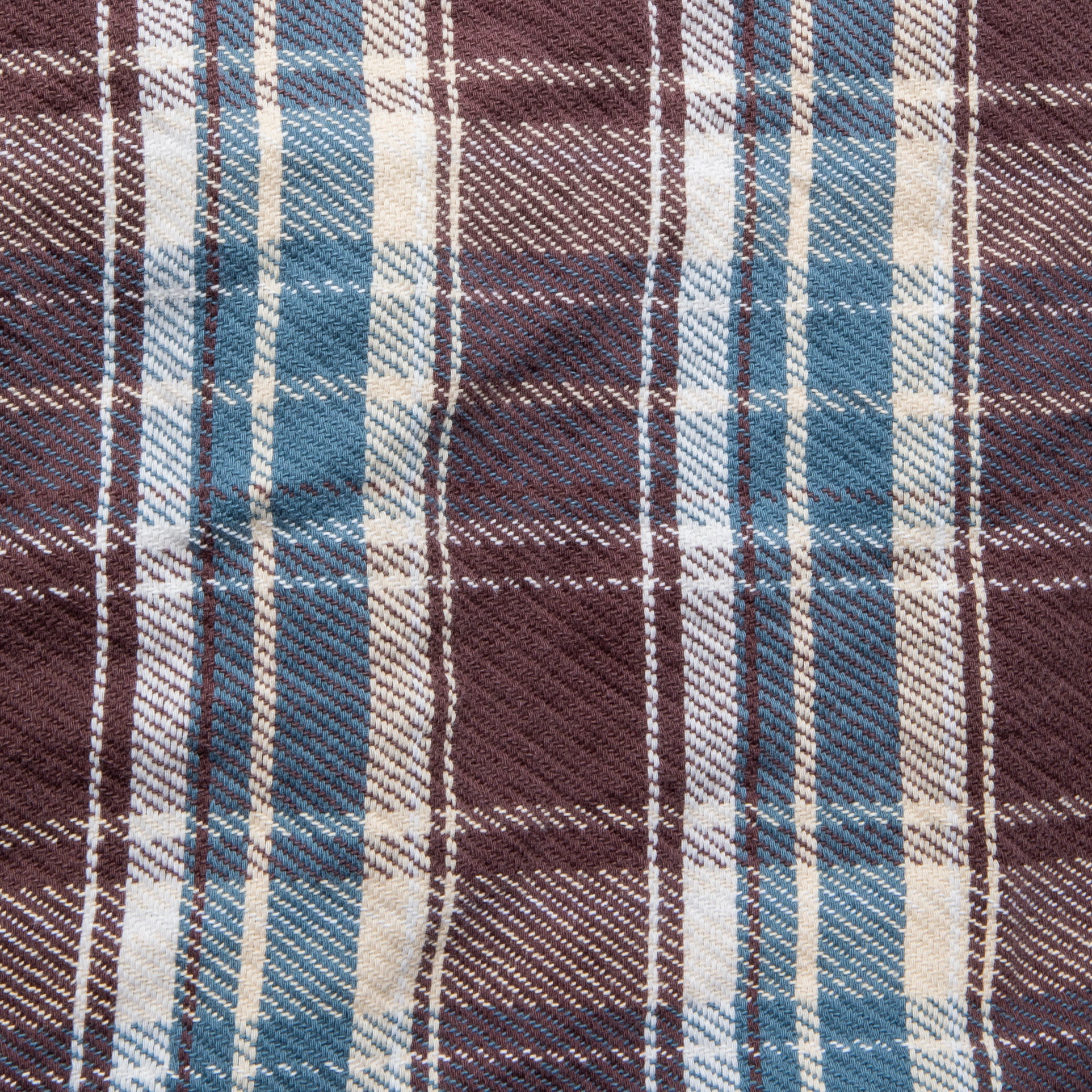 Remi Relief twill checked wide shirt brown