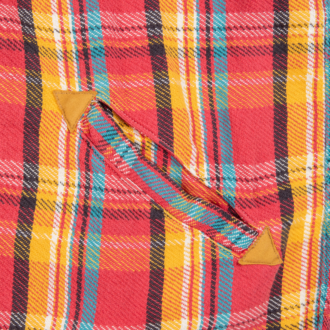 Remi Relief twill checked wide shirt red
