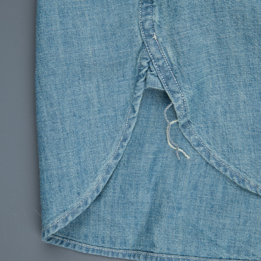 RRL Illinois West Long Sleeve Sport Shirt Medium Wash Chambray