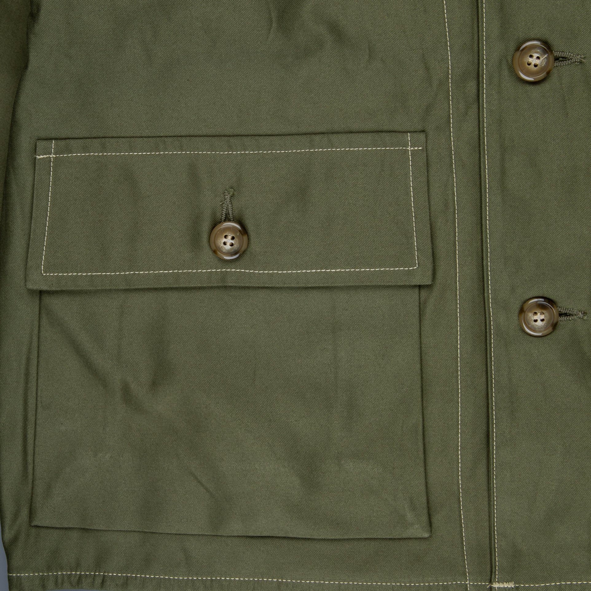 Button flap pocket