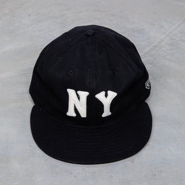 Ebbets Buffalo New York Black Yankees Vintage inspired Ballcap Black