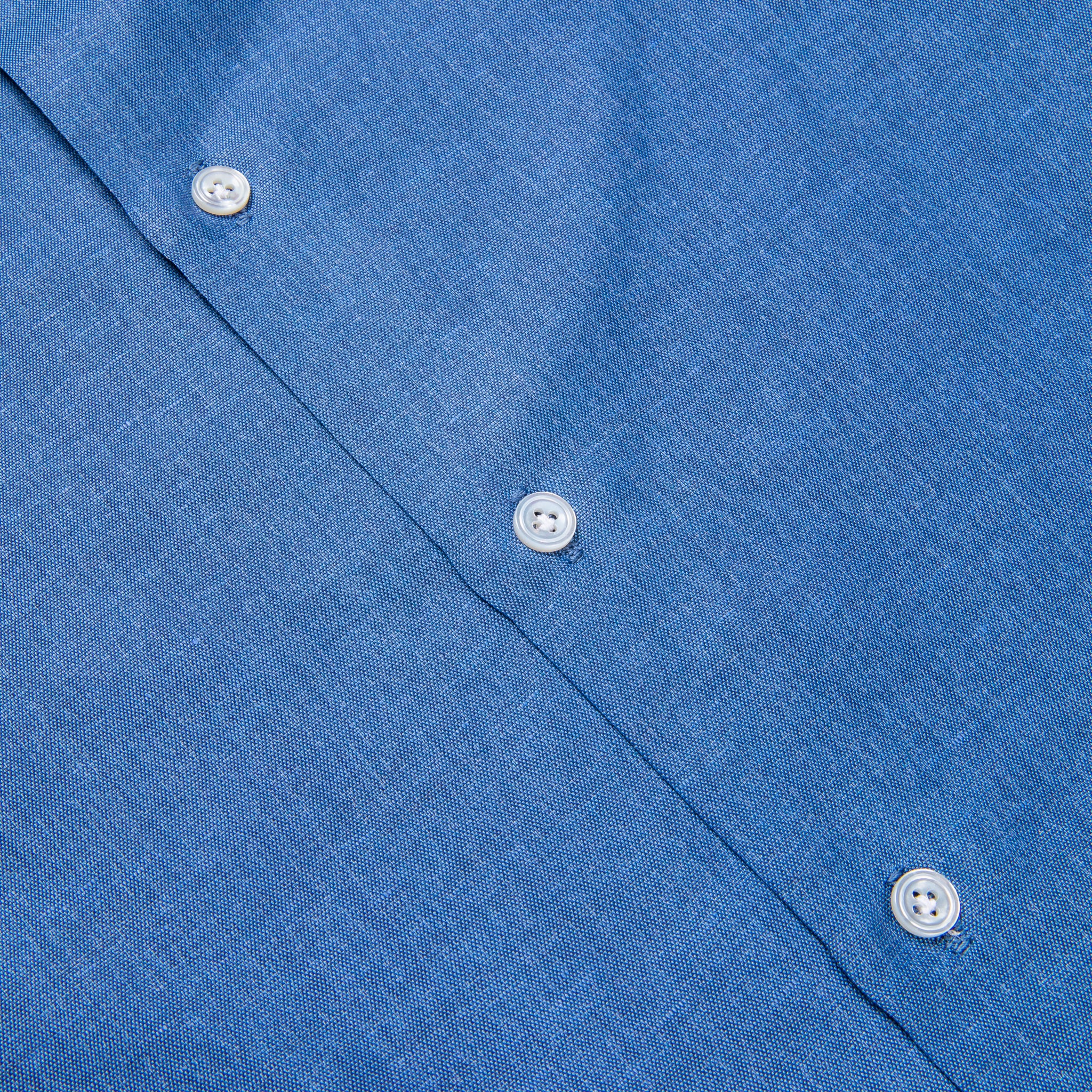 Finamore Milano Collo Eduardo Carlo Riva Cotton Linen Chambray Shirt