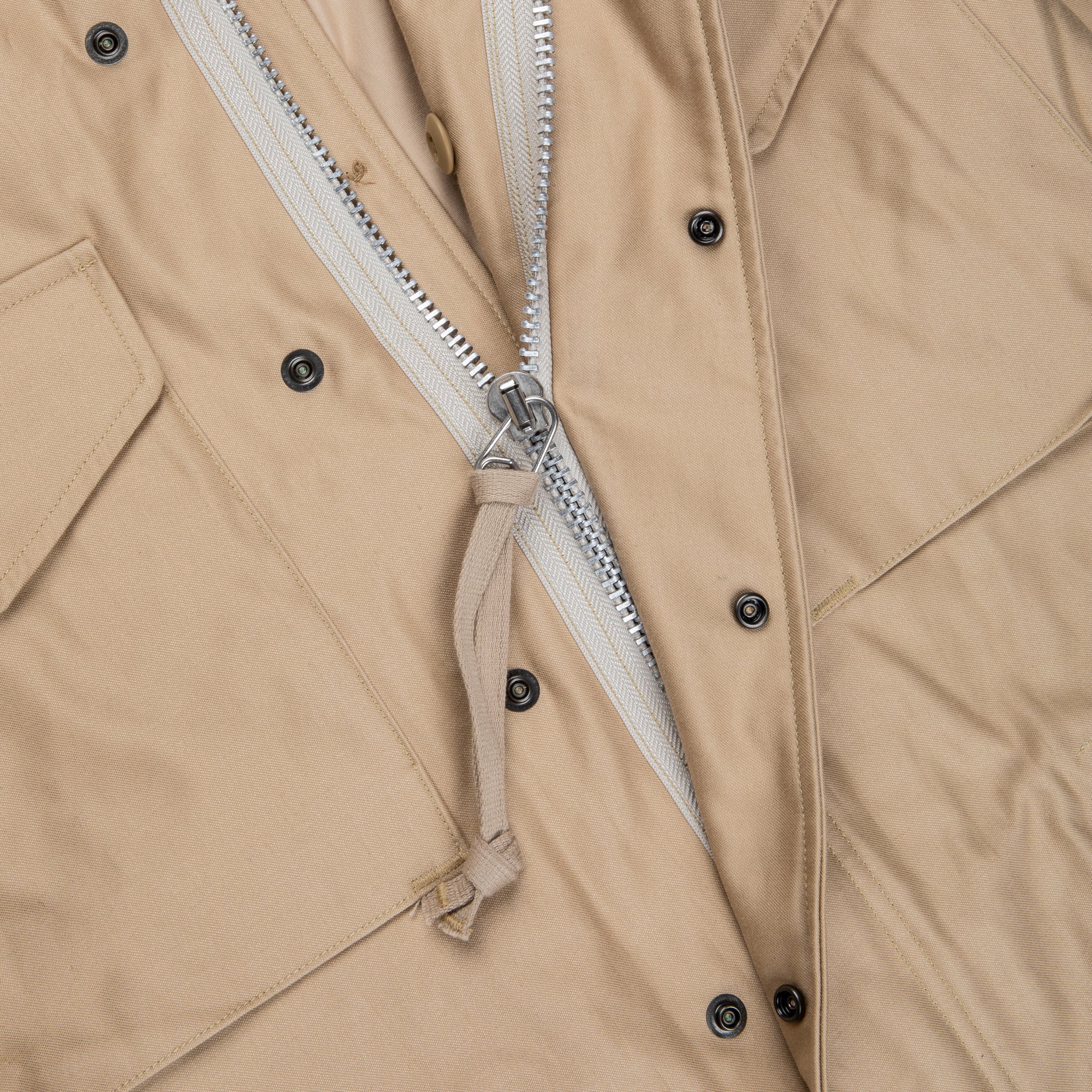 Button and zip closure
