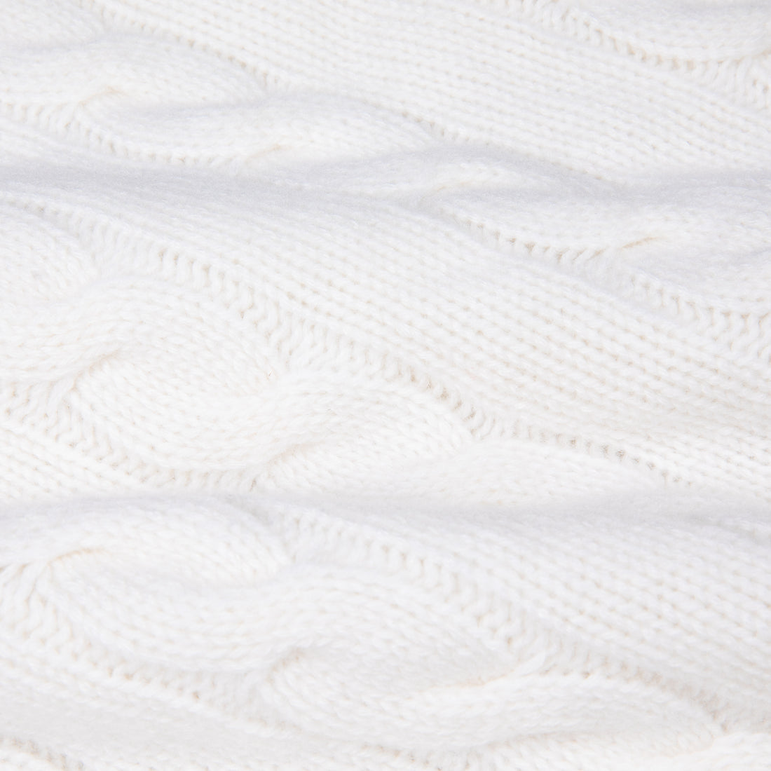 William Lockie Chirnside Cashmere Cable Crew Neck Snow White
