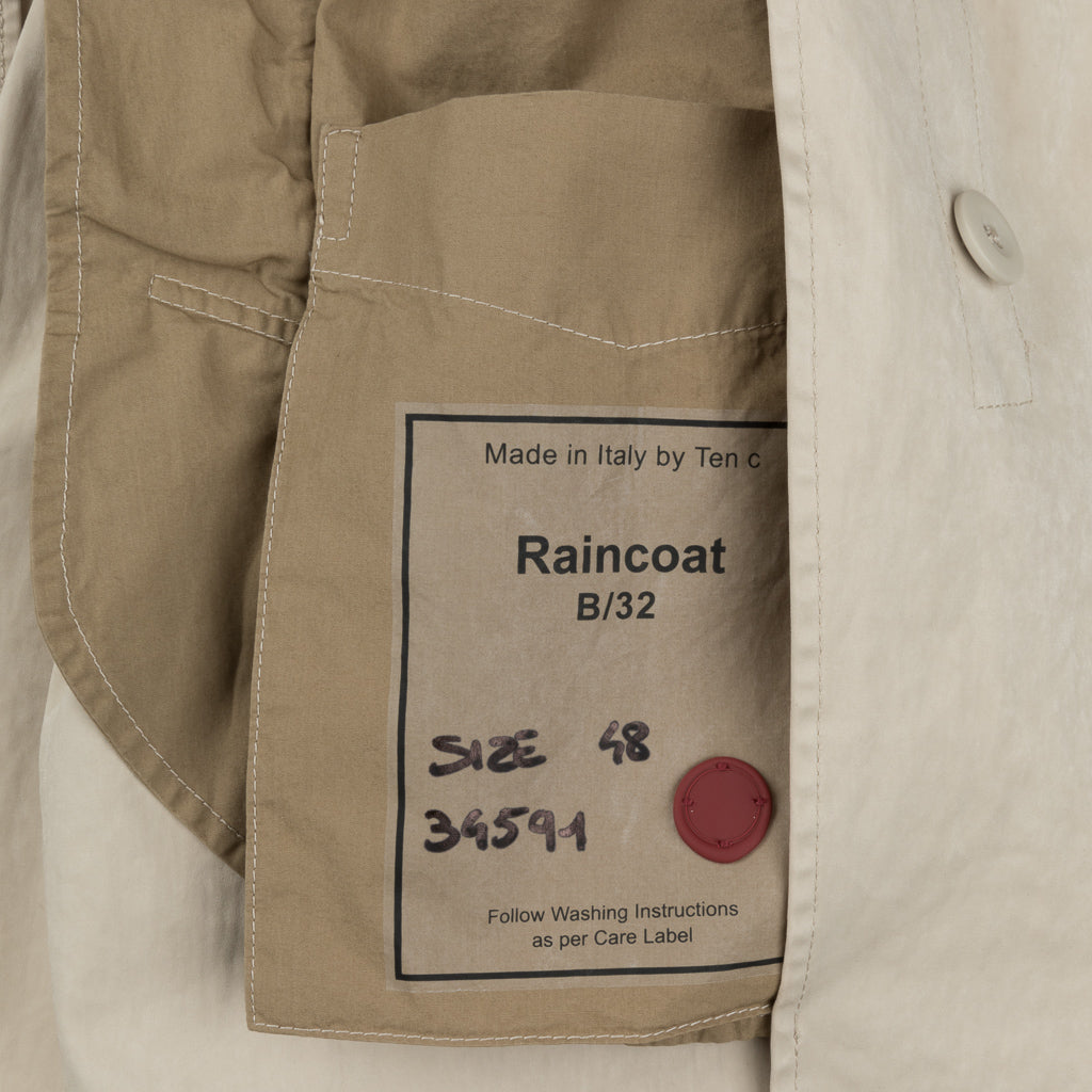 Ten C Raincoat Bianco Garza