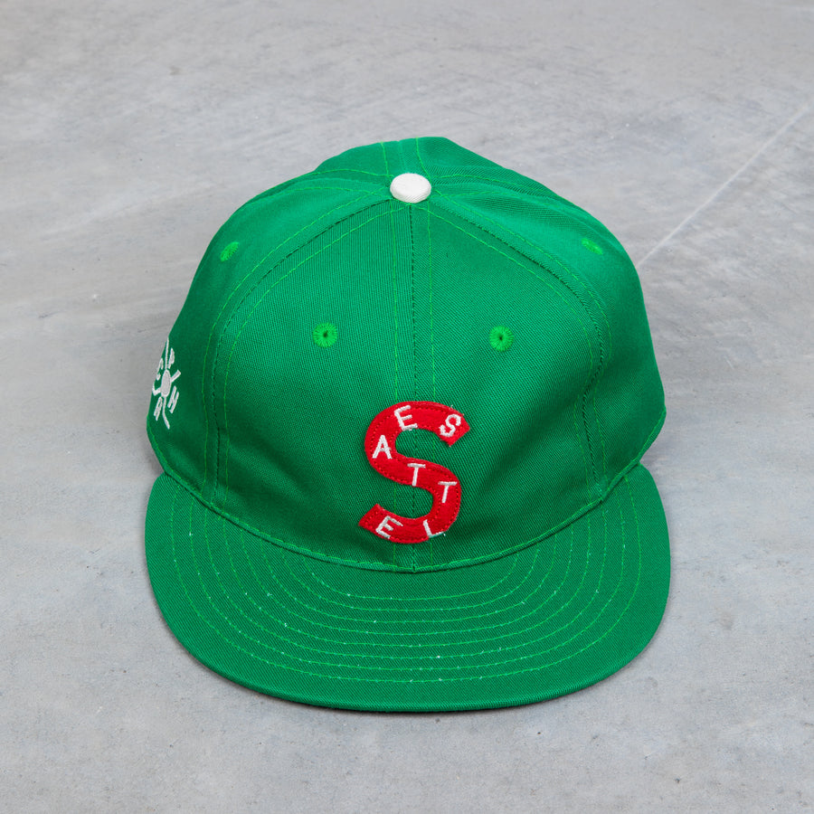 Ebbets Buffalo Seattle Metropolitans 1917 Vintage Ballcap Green
