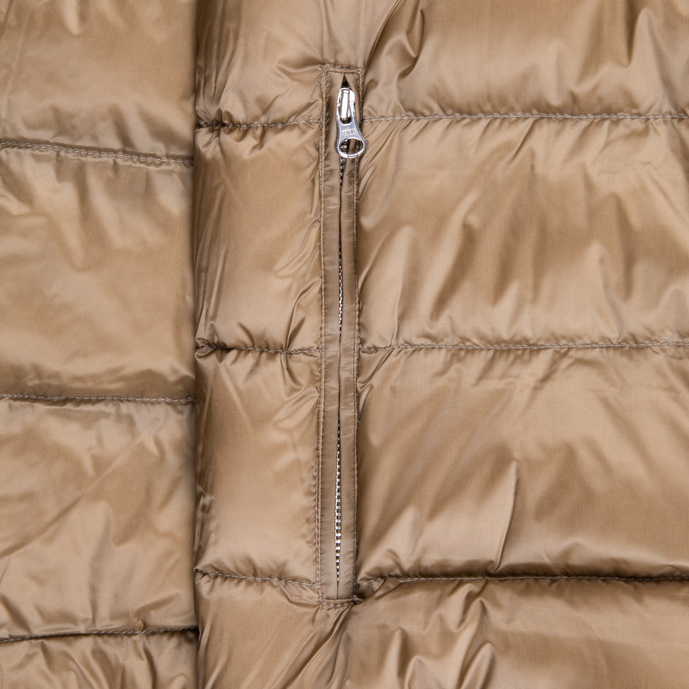 Ten C Hooded down liner with pockets Tan