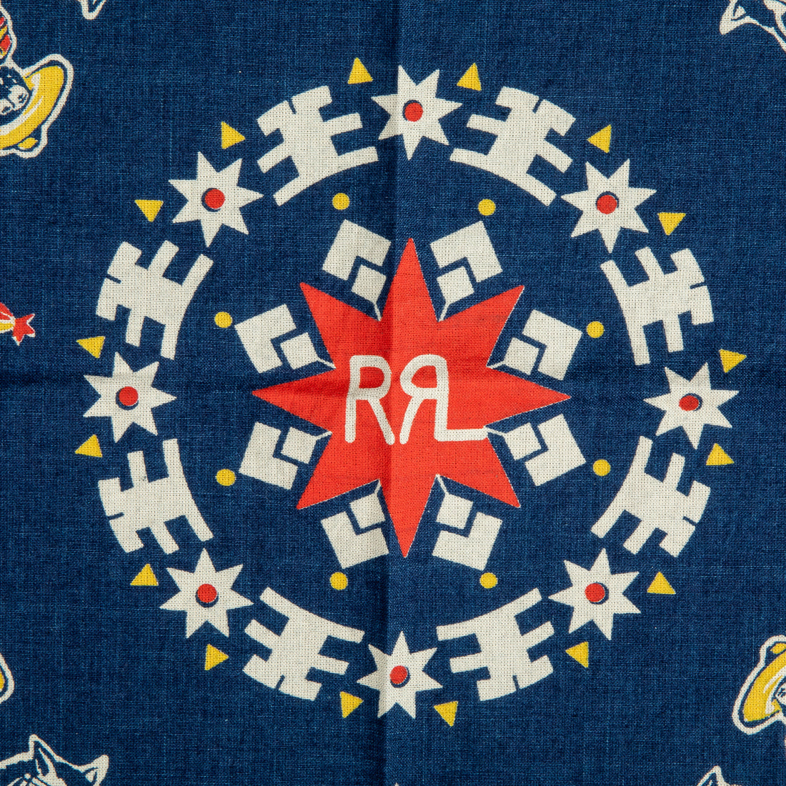 RRL Mesa Bandana Navy Cream