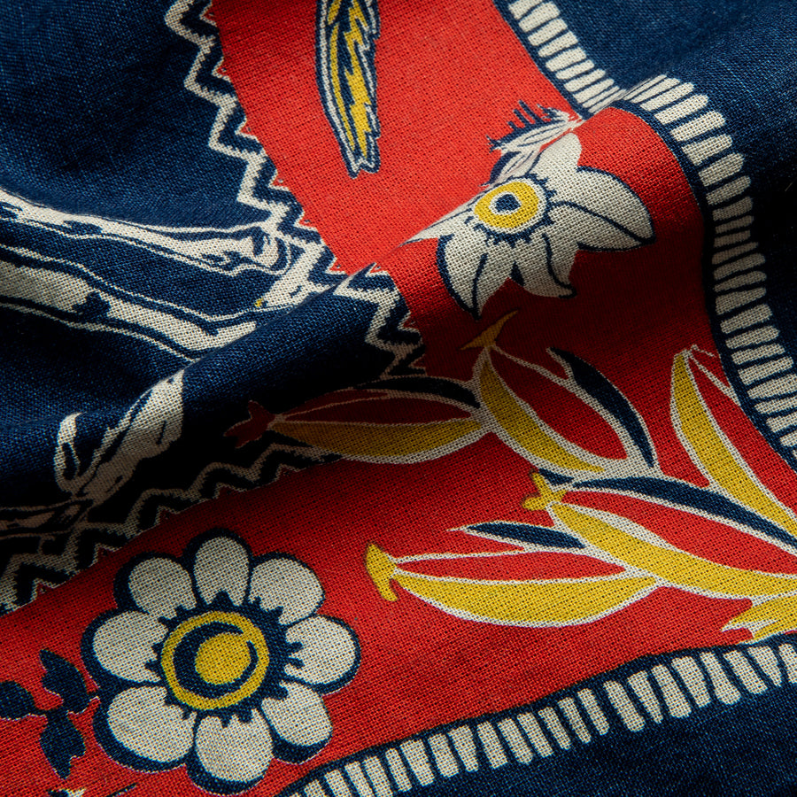 RRL Mesa Bandana Navy Cream