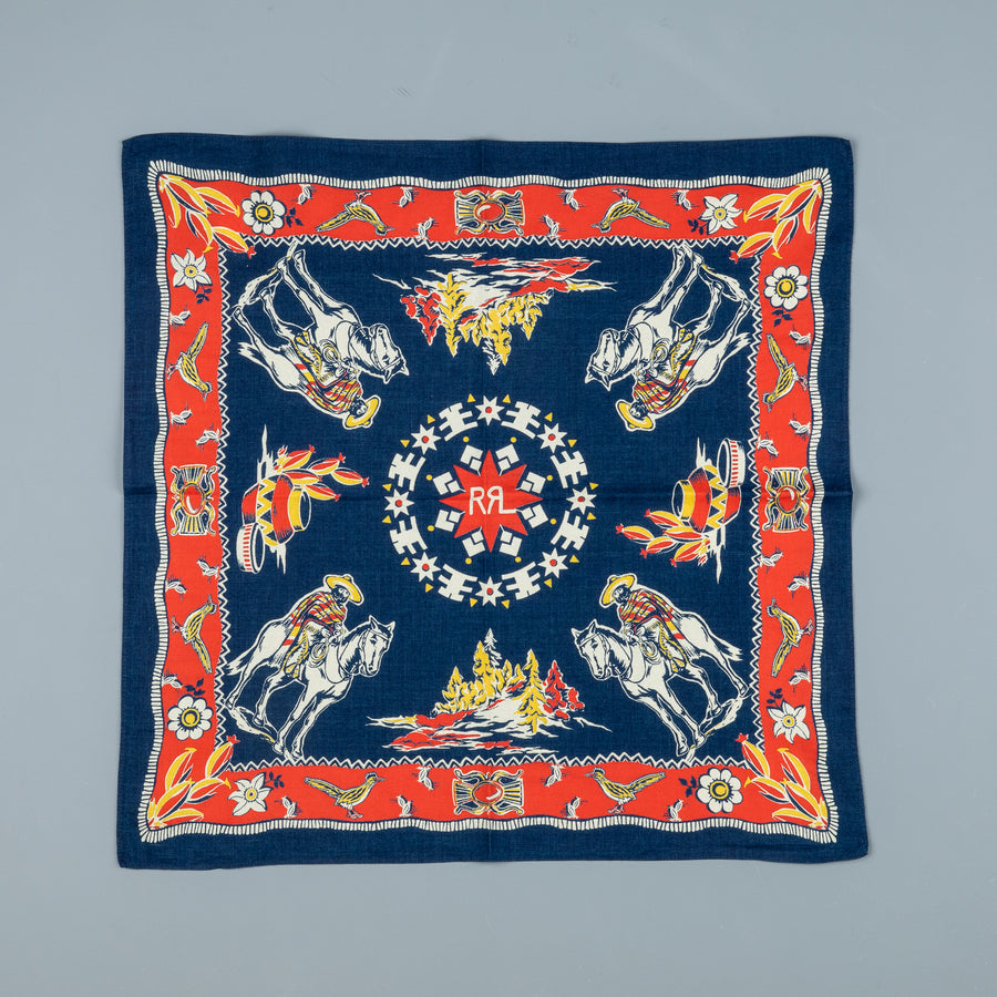 RRL Mesa Bandana Navy Cream