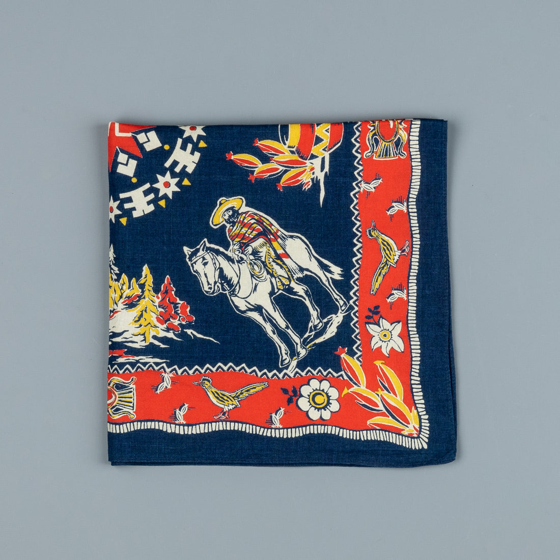 RRL Mesa Bandana Navy Cream