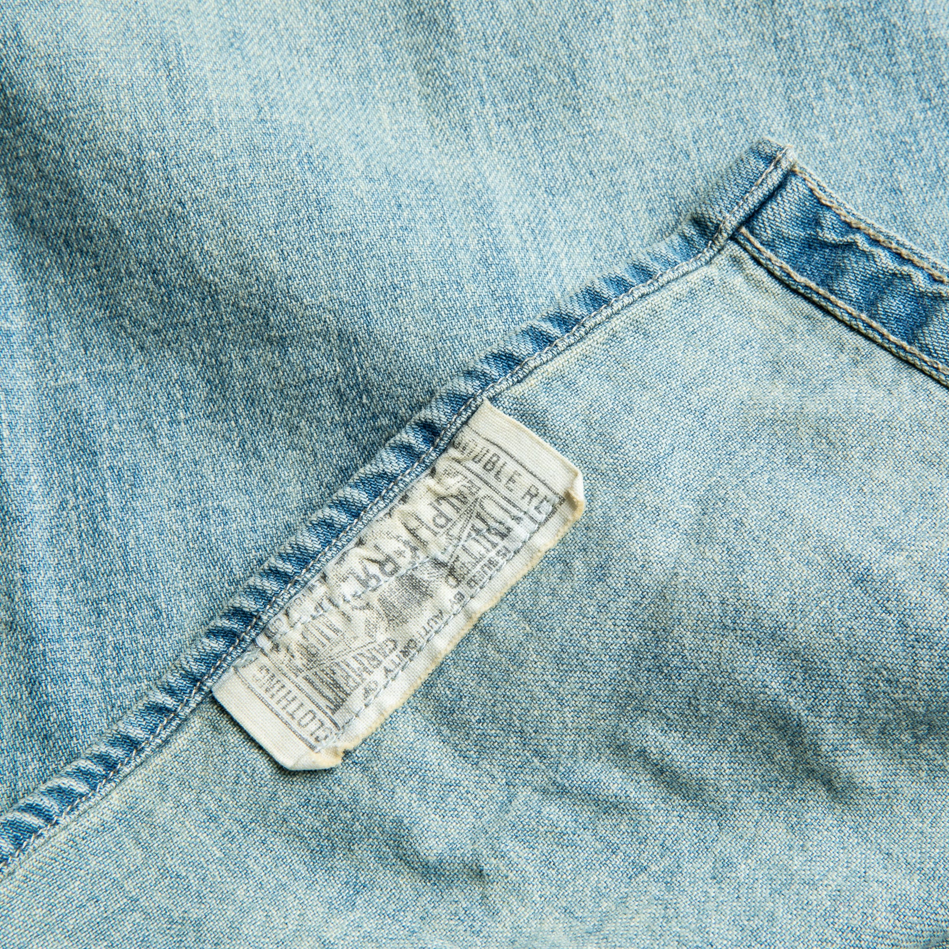 RRL Hercules longsleeve sport shirt Denim medium wash