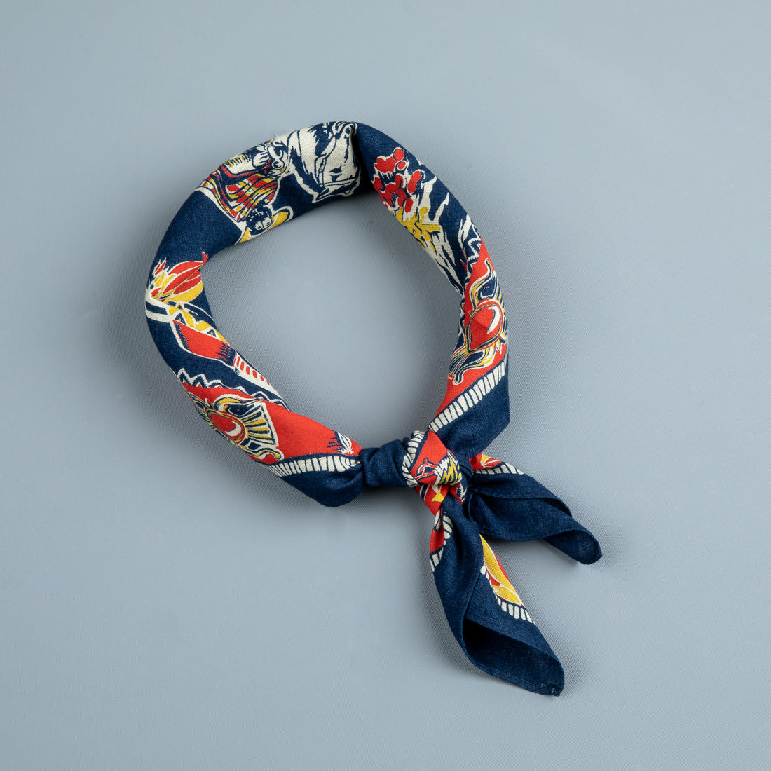 RRL Mesa Bandana Navy Cream