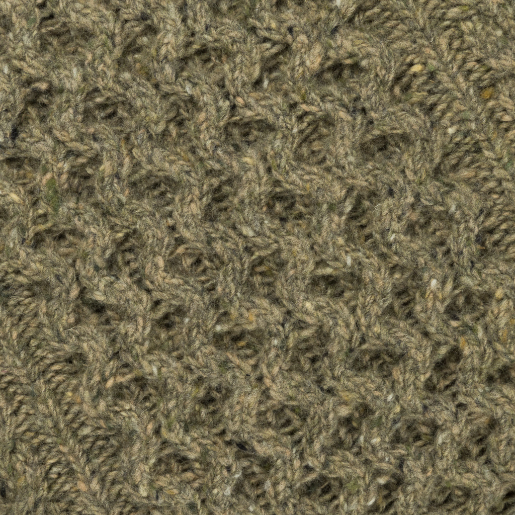 RRL Aran Crew Neck Olive Donegal