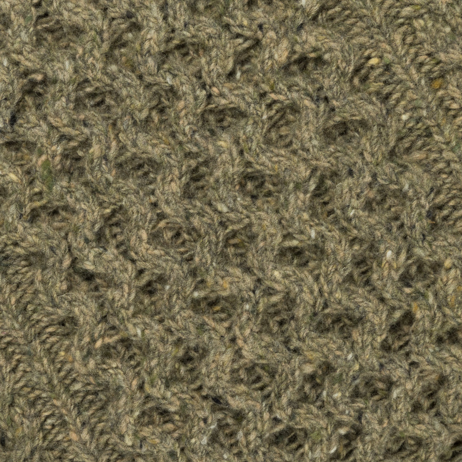 RRL Aran Crew Neck Olive Donegal