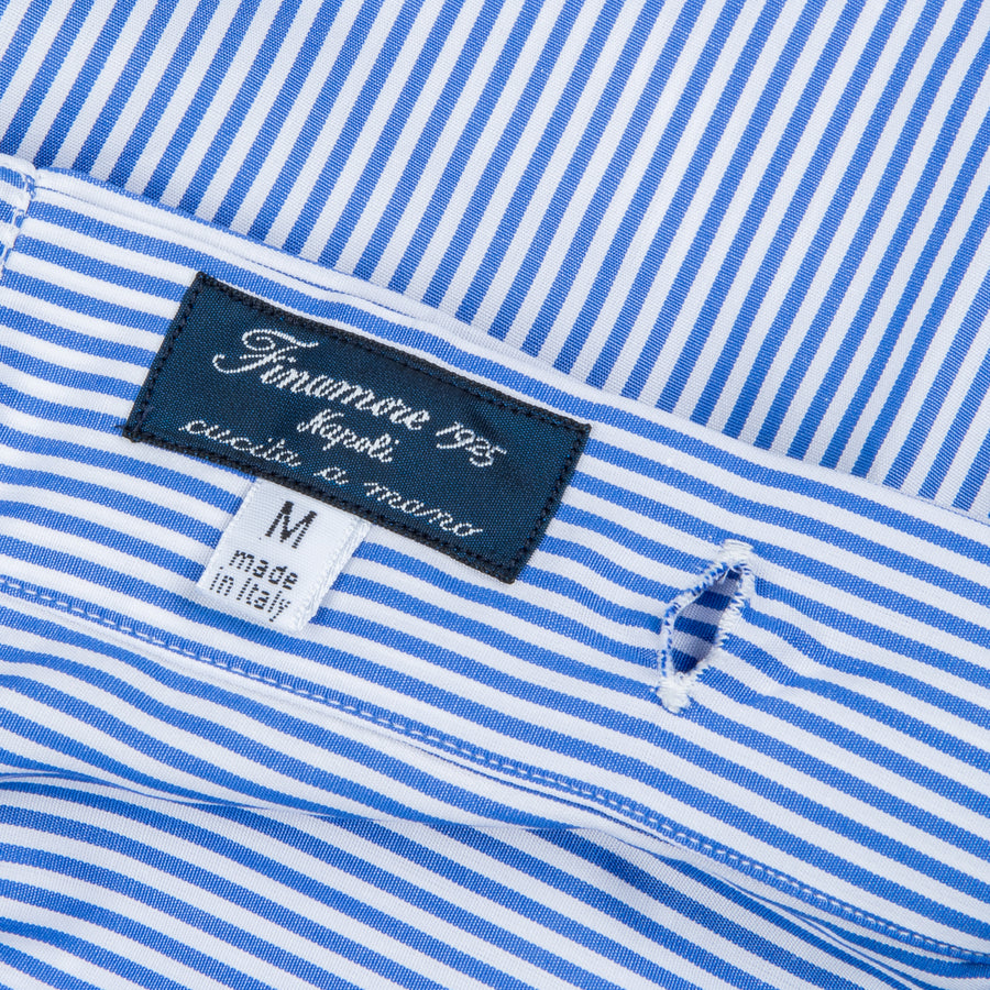 Finamore Boxer Alumo poplin Blue Navy Stripe