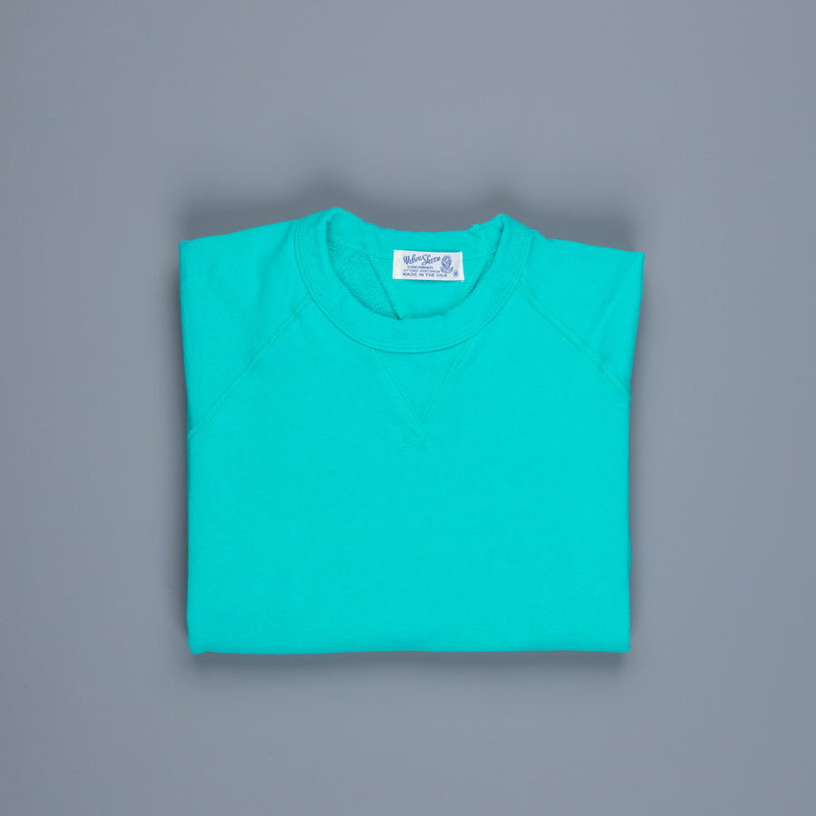 Velva Sheen 10 Oz Raglan "WV" Sweat Turquoise
