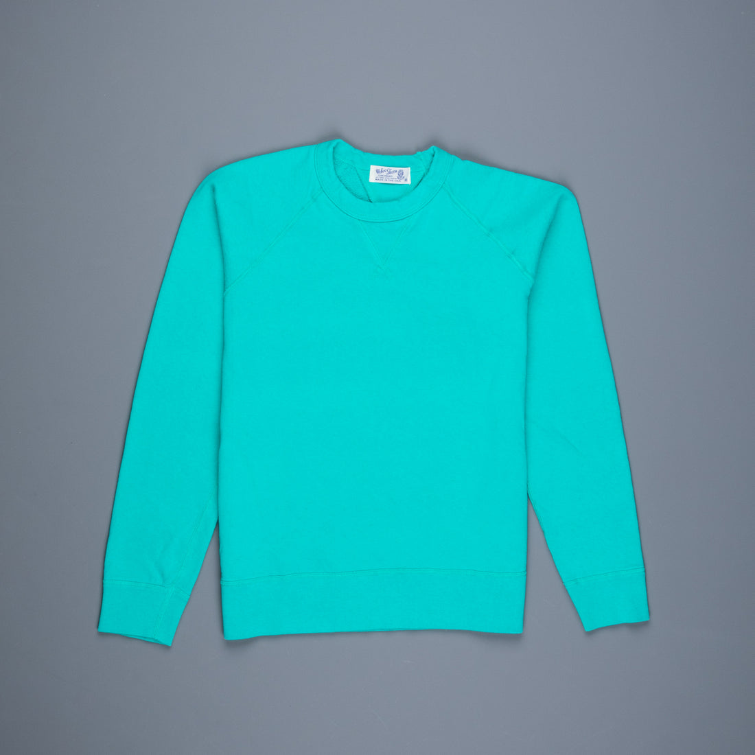 Velva Sheen 10 Oz Raglan "WV" Sweat Turquoise