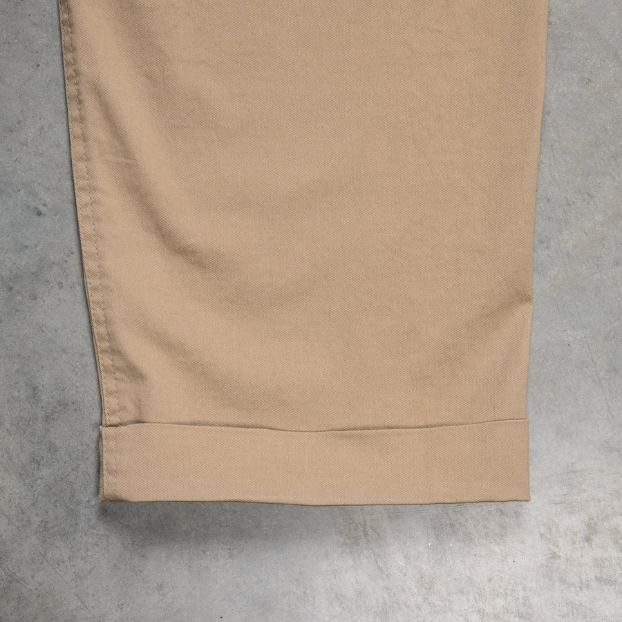 Caruso Cotton Pants Khaki Washed