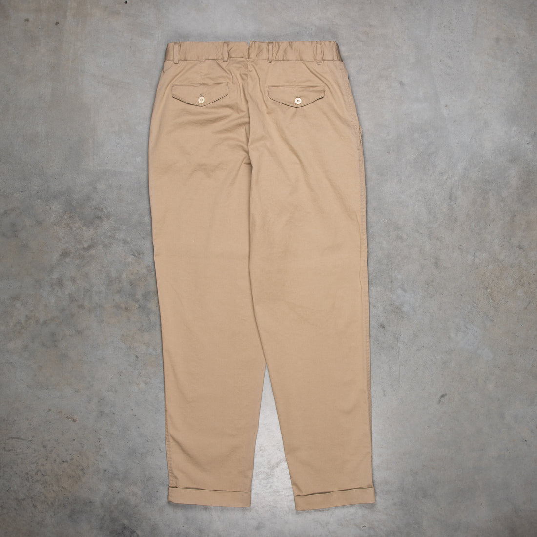 Caruso Cotton Pants Khaki Washed