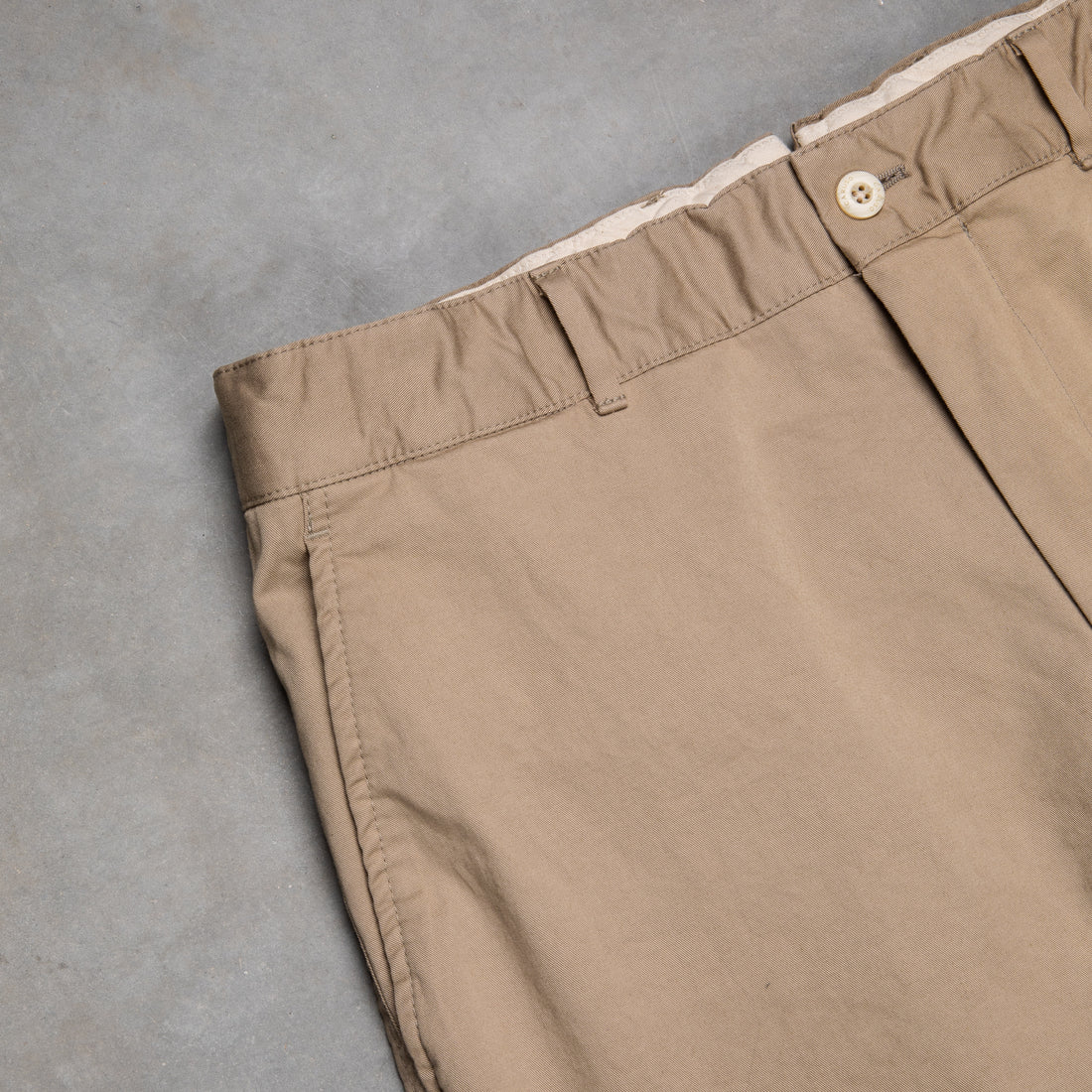 Caruso Cotton Pants Khaki Washed