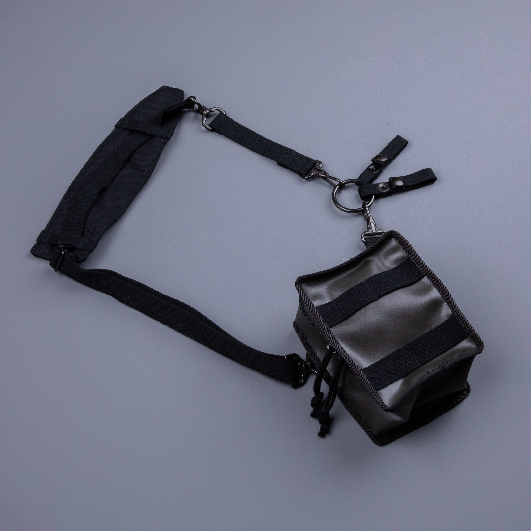 The Real McCoy&#39;s Rubberized Pouch And Supender Black