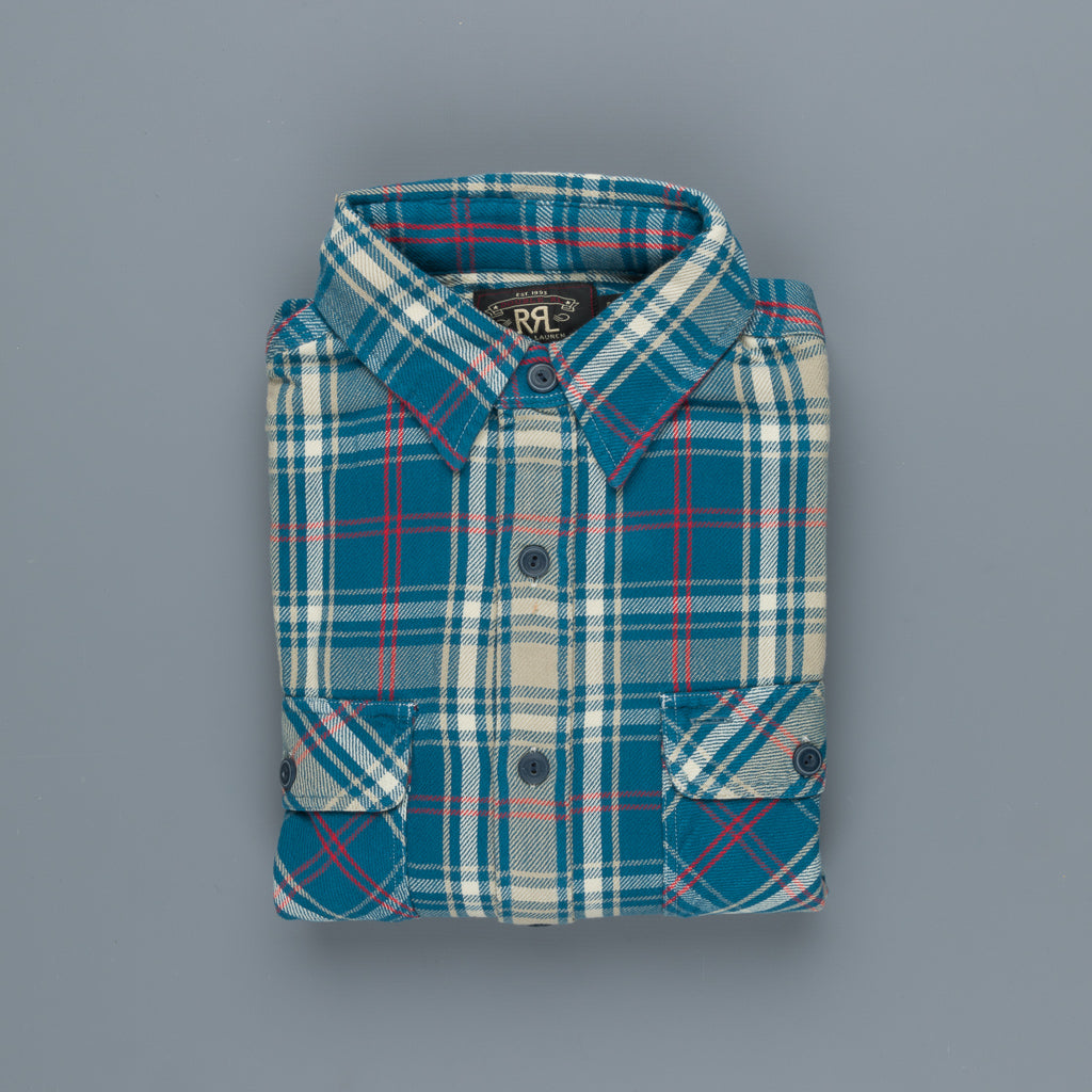 RRL Matlock Shirt Teal Red Plaid