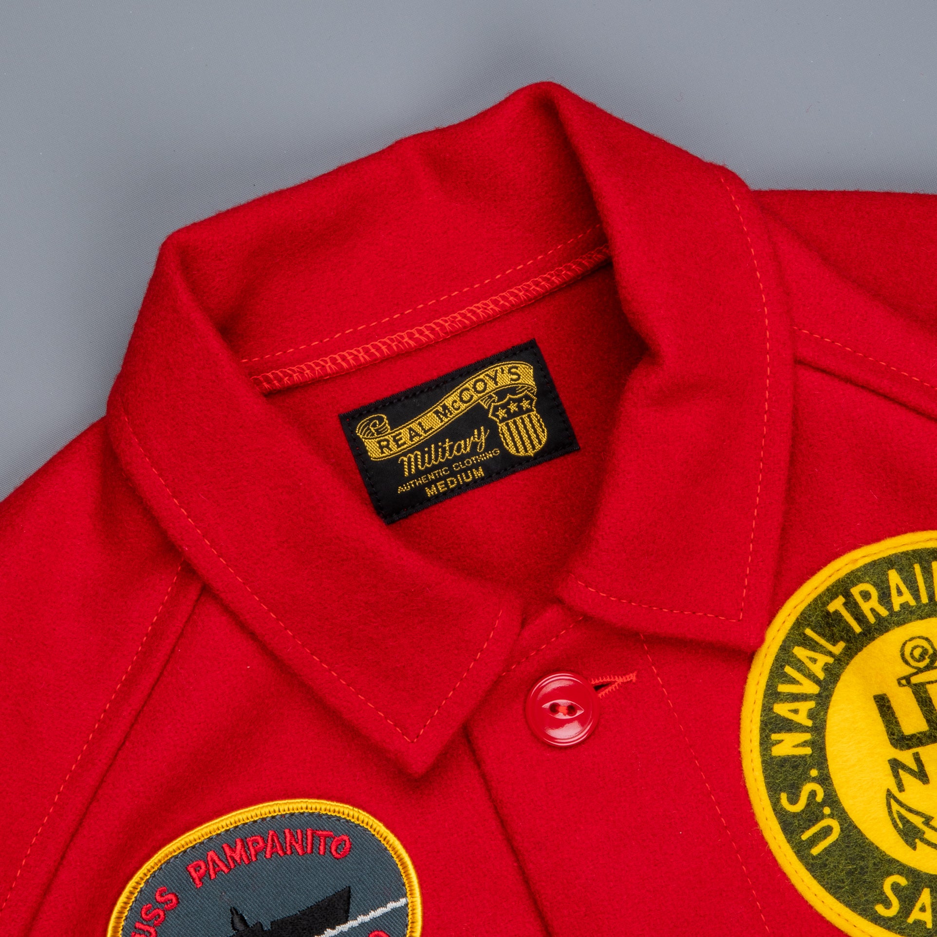 The Real McCoy&#39;s Militairy Souvenir Overshirt Wool Red