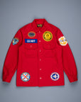 The Real McCoy's Militairy Souvenir Overshirt Wool Red