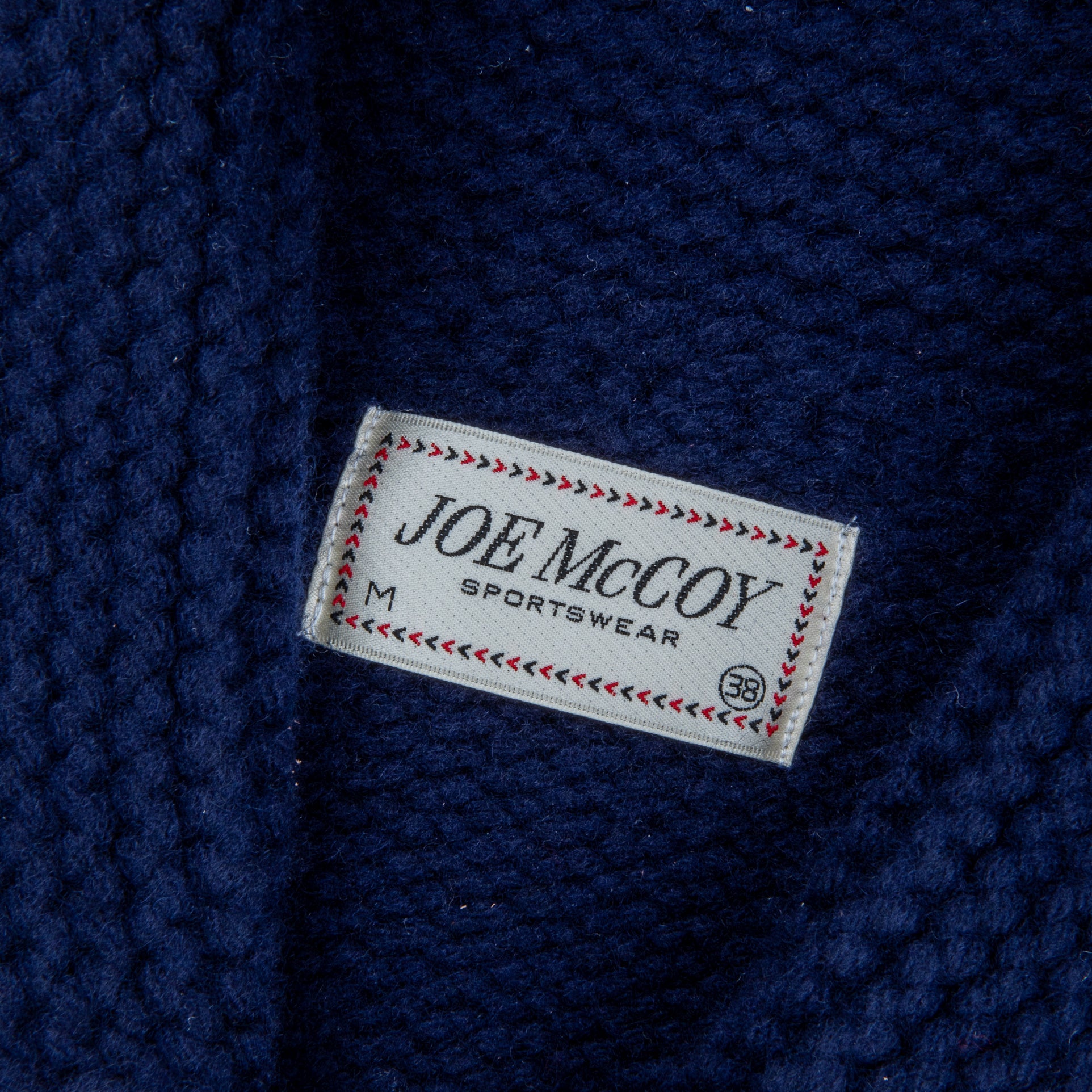 The Real McCoys Wool &amp; Cashmere Cowichan Cardigan Navy