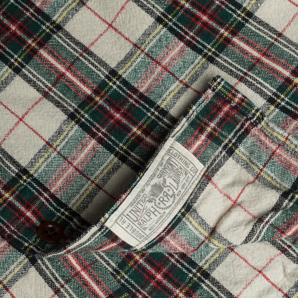 RRL Matlock Shirt Cream Tartan Plaid