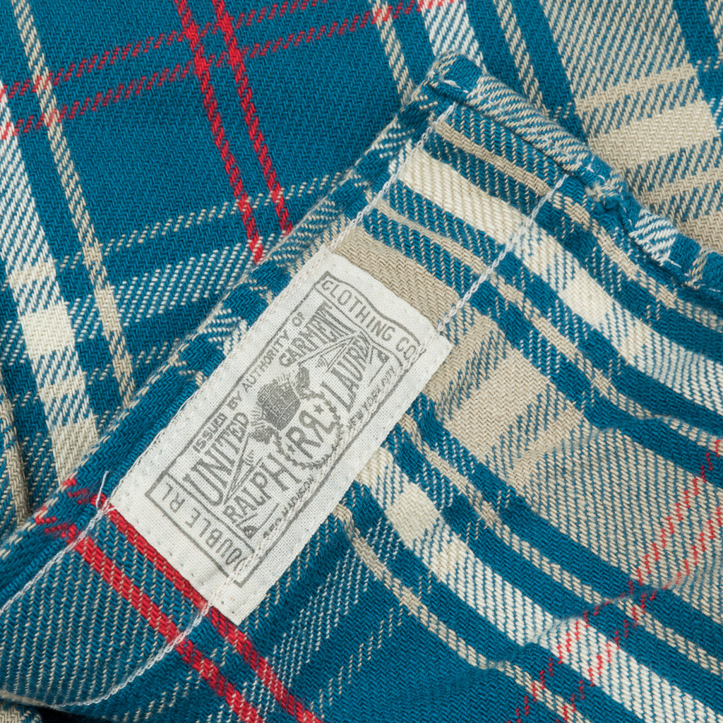 RRL Matlock Shirt Teal Red Plaid